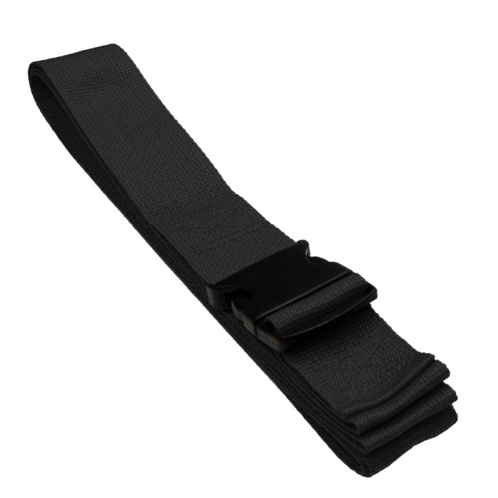 Strap, Polypropylene, Plastic Side Release Buckle, 1 Piece, Black, 7 feet
