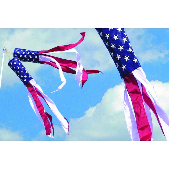 8X60 IN NYLON US WINDSOCK 6-STRIPE