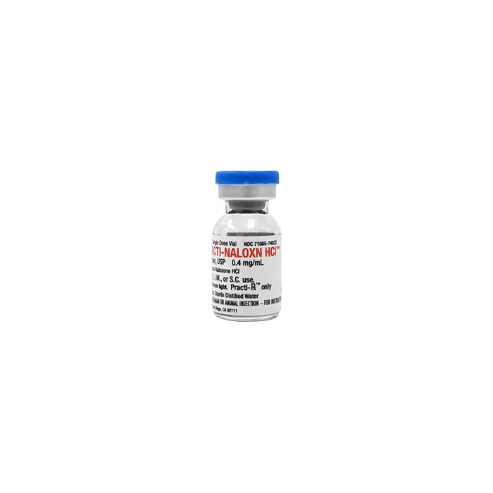 PRACTI-NALOXONE HCI. 1 ML VIAL. DISTILLED WATER. BOX OF 40.