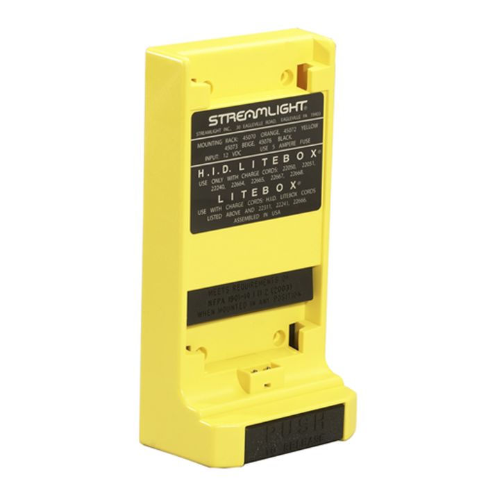 Direct Wire 12V DC Mounting Rack - Yellow - LiteBox/FireBox Series