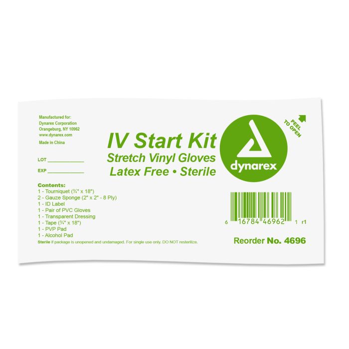 IV Start Kit w/PVC Gloves  50/cs