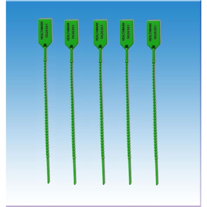 Long Cynch Loks Green Numbered 100/Bag