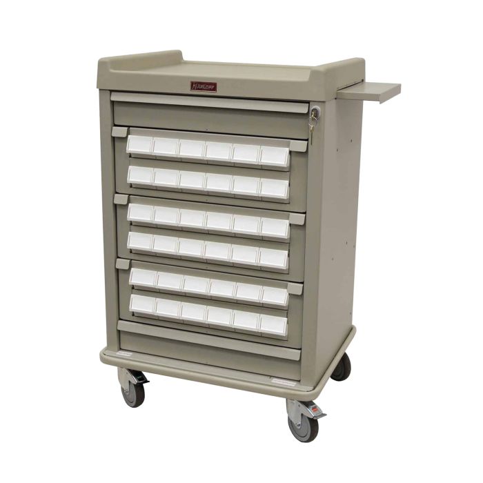 OptimAl Line, Aluminum 36 Bin Cassette Medication Cart