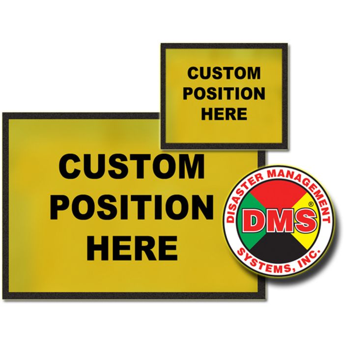 Custom Imprinted Yellow Placard Card Set for ANSI Dynamic Vest,
