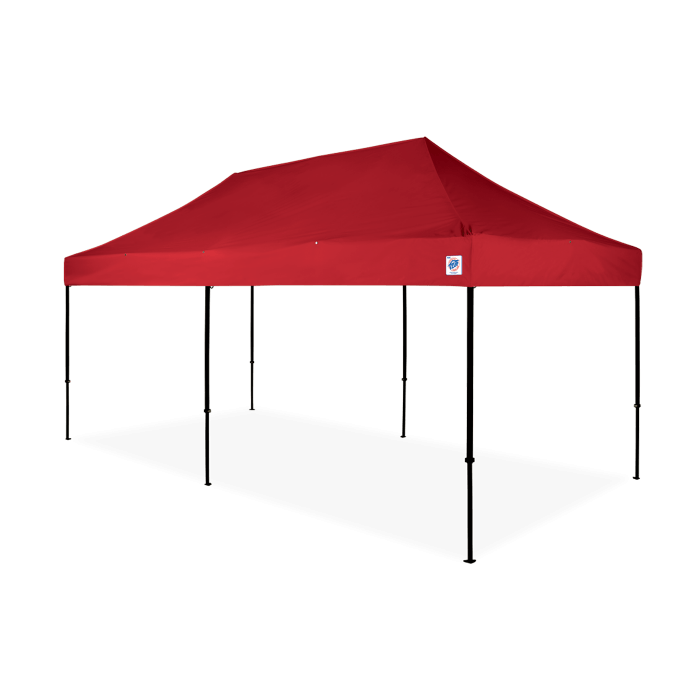 EZ Up Eclipse 10 x 20 Shelter Red Top with Black Steel Frame