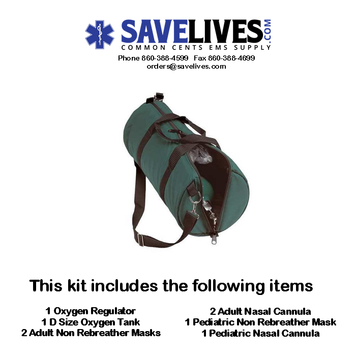 Common Cents EMS Oxygen Supply Duffle Bag Full of Supplies
