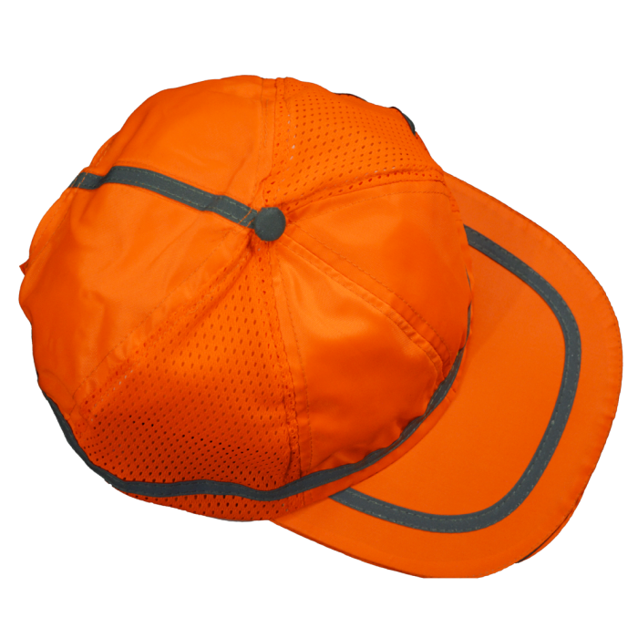 ANSI Orange Hi Vis Baseball Cap Style Safety Cap