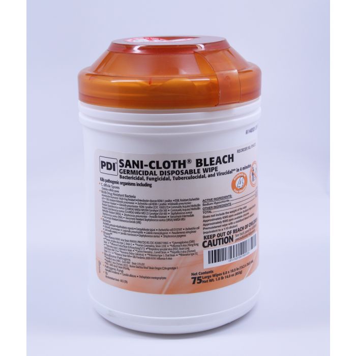 SANICLOTHBLEACH (Sani-Cloth Bleach Germ Wipe 6"X10.5" 75/Tub)