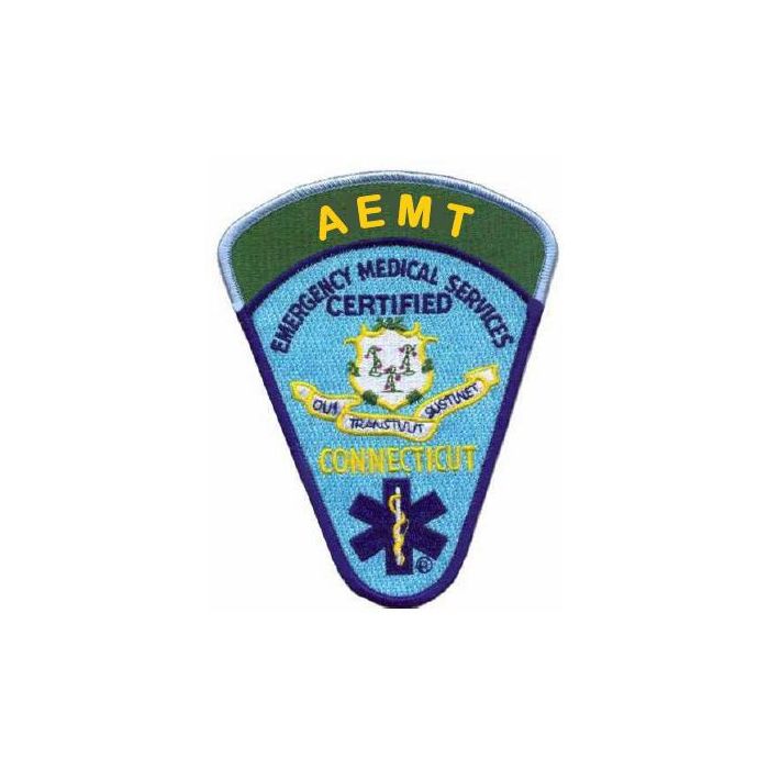 Connecticut Certified Advanced Emergency Medical Technician Patch AEMT with Attached Rocker