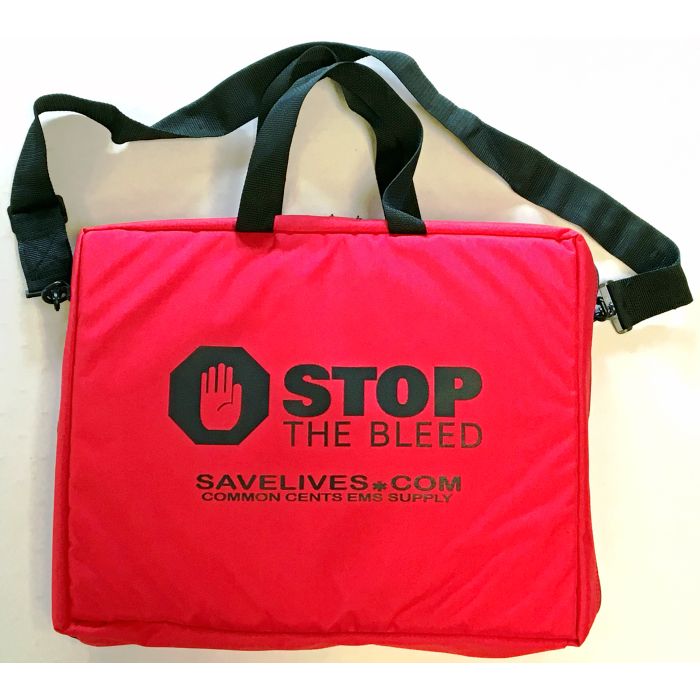 Red Stop the Bleed Kit Full of Supplies
