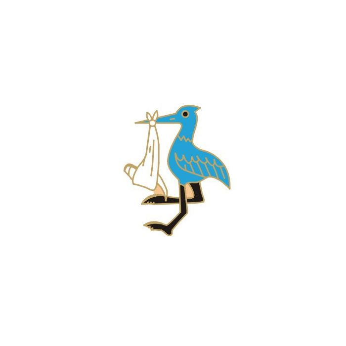 Stork Pin Blue