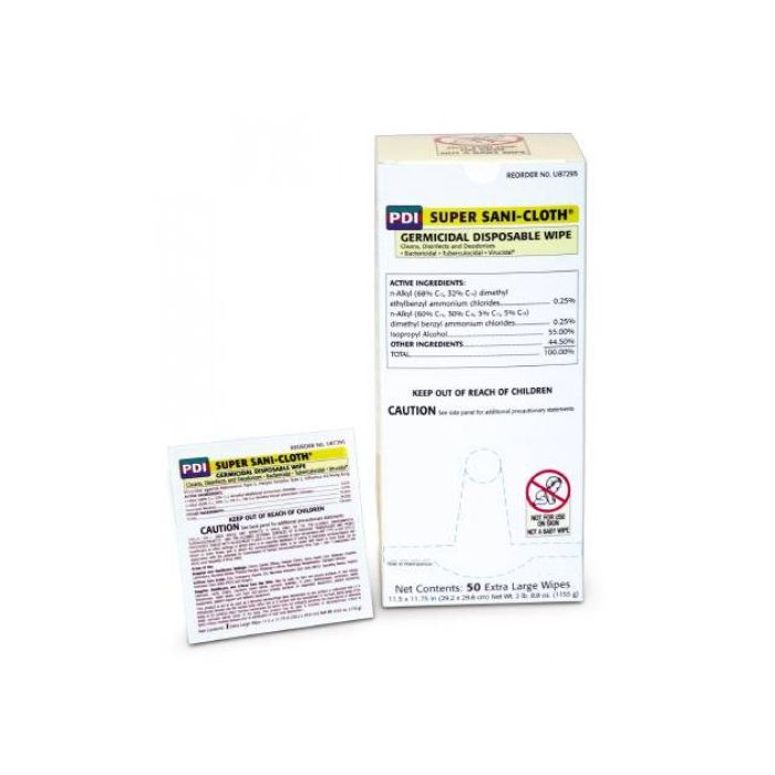 SANICWIPES (Super Sani-Cloth® Germicidal Disposable Wipes 50/ Box (U87295))