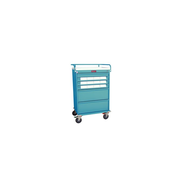 Value Line Medication Bin Cart with 12 – 5 inch Bins, with Key Lock 
