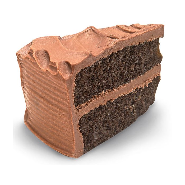 Chocolate Layer Cake, slice, frosted, 1/12 of 9" dia.