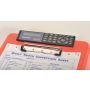 DeskMate II w/Calculator, 9.5 x 11.75 paper size, 3/4" capacity, Bright Orange