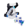 Flow-Safe II+® BiLevel CPAP Full Face Mask with Straight Swivel Port and Headstrap  5 per Box  Choose Mask Size