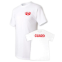 Kemp USA GUARD T-Shirt, White, 100% Cotton, Printed Front & Back, Size Small