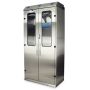Sure-Dry Stainless Steel  44" Wide  Deep Scope Drying Cabinet, Capacity of 16 Scopes with extra spacing for ease of hanging and removing, Tempered Glass Double Doors,  Basic Electronic Pushbutton Lock with Key Lock Override, Factory Set User and Supe