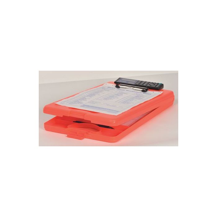 DeskMate II w/Calculator, 9.5 x 11.75 paper size, 3/4" capacity, Bright Orange