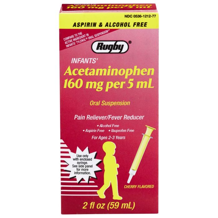 Acetaminophen 160mg 5ml Oral Suspension 2fl oz Cherry Flavored SAVELIVES