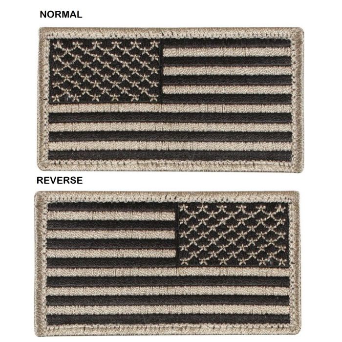 Rothco American Flag Patch Black/ Khaki - SAVELIVES