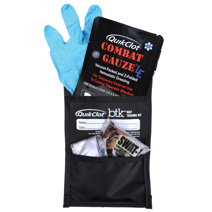 QuikClot BTK Belt Trama Kit w/Combat Gauze Z-Fold LE