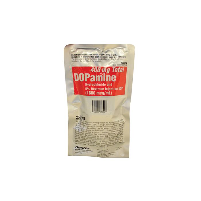 Dopamine 800mg in Dextrose 5% 500ml 12/ Case
