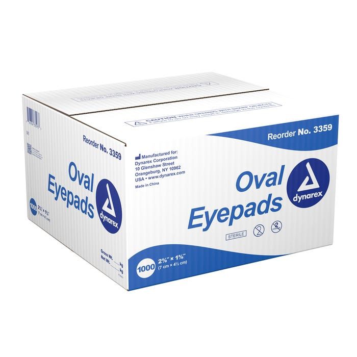 Oval Eye Pads, Sterile 1 5/8" x 2 5/8"