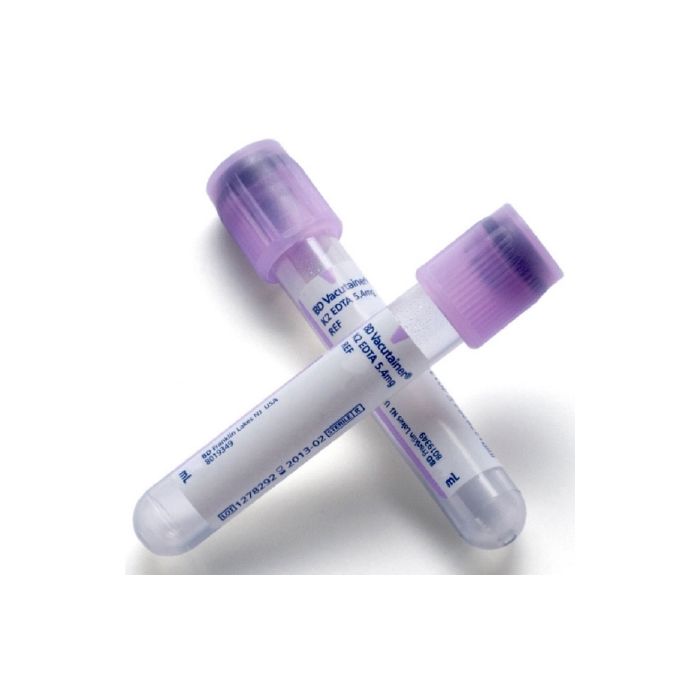 Vacutainer® EDTA Tubes Plastic K2EDTA Lavender 13 x 75 4.0m 100. Box