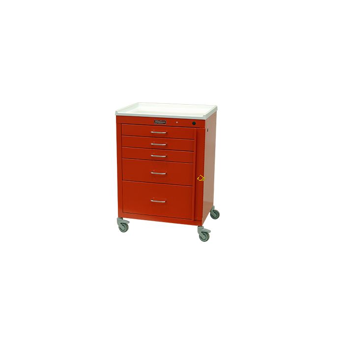 Five Drawer Mini24 Emergency Cart