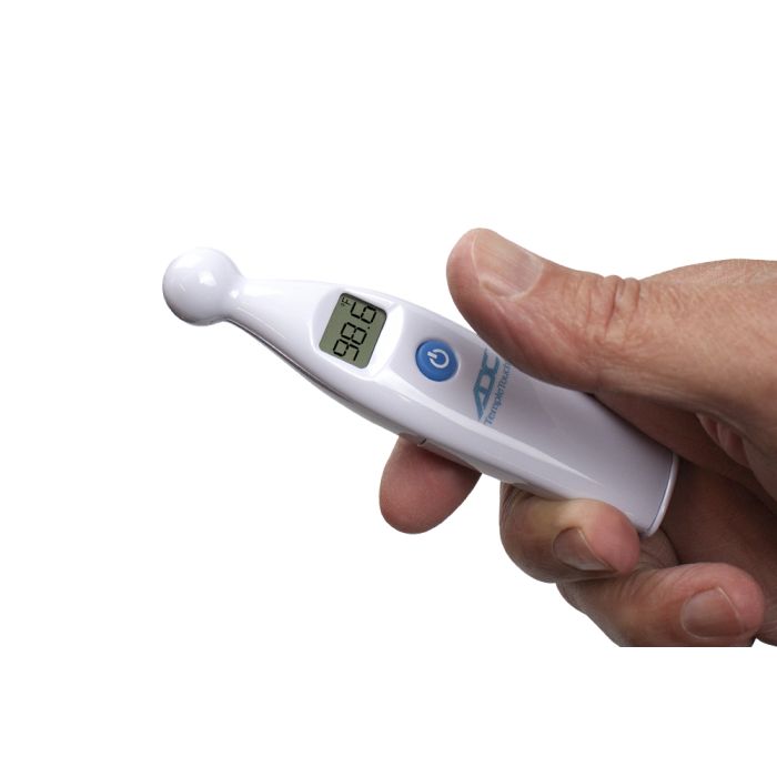 ADTEMP Temple Touch Dig Therm Display Pkg, 6 sec, 12/pkg