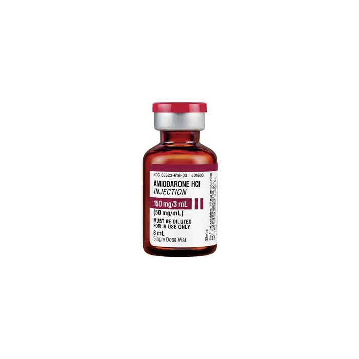 AMIODARONE HCI INJECTION 150 mg/3 mL (50 mg/mL) 3 mL VIAL AMIODARONE HCI INJECTION 150 mg/3 mL (50 mg/mL) 3 mL VIAL