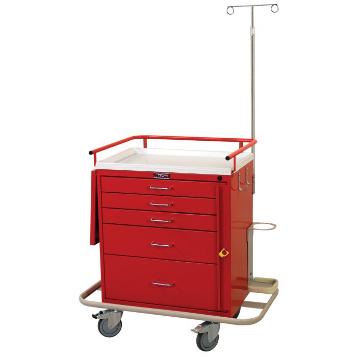 Five Drawer Crash Cart- Classic Line, Five Drawer, Emergency Cart