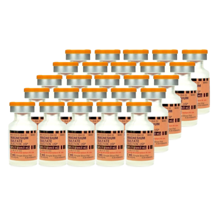 Magnesium Sulfate 1G 2ML Vials 25/ Box SAVELIVES