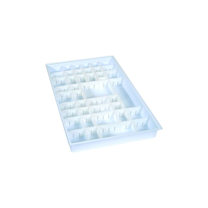 Drawer Tray with Adjustable Dividers for the Medication Carts 