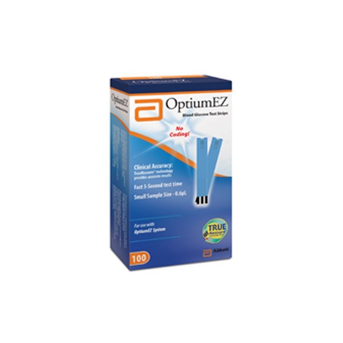 Optium EZ Test Strips for use with the MediSense Optium EZ Diabetes Meter Kit.Bx/100