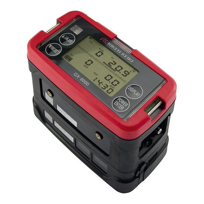 RKI Instruments GX-8000 Harsh Environment Sample Draw Gas Monitor, 3 Sensors, LEL (Specify Calibration)/Oxygen (O2)/Hydrogen Sulfide (H2S) with Lithium Ion Battery Pack and 115/220 VAC Charger