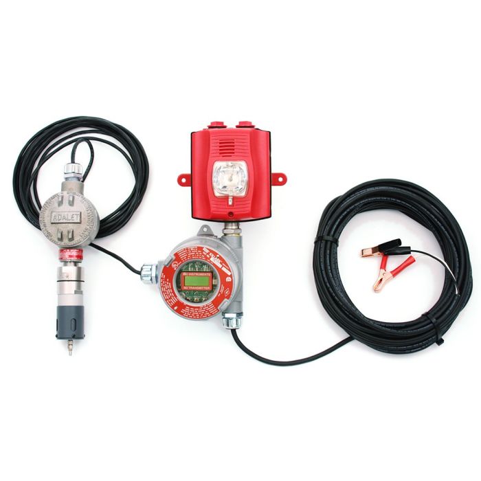 RKI Instruments Beacon 110 Single Channel Wall Mount Controller with Battery Charger and small red strobe light (No Sensor or Back-Up Battery)
