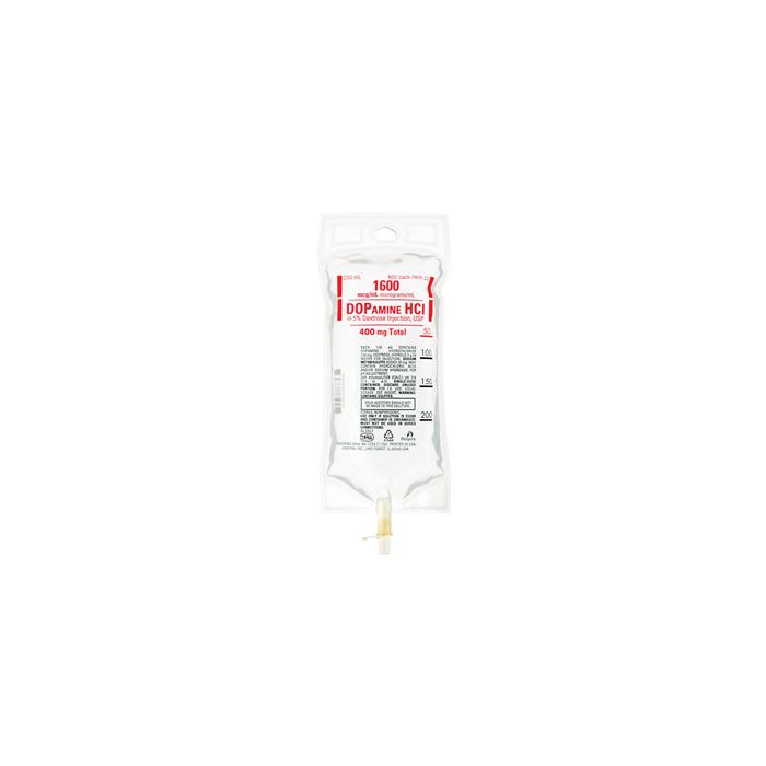 Dopamine 400mg in 250 ml 5% Dextrose   1600 MICROGRAMS