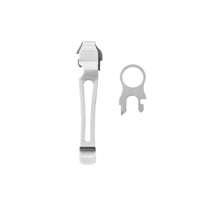 POCKET CLIP & LANYARD RING SILVER