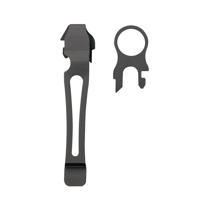 POCKET CLIP & LANYARD RING BLACK