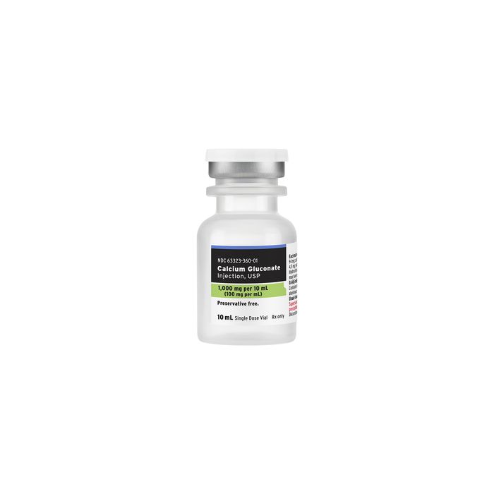 CALCIUM GLUCONATE INJECTION, USP 10% 1,000 mg per 10mL (100mg/mL) 10mL VIAL 25 per Tray