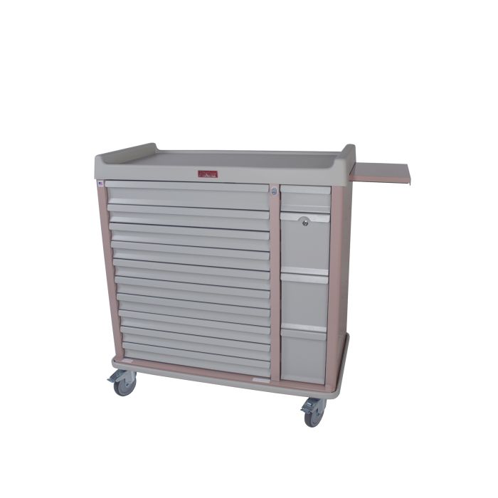 OptimAL All Aluminum 420 Capacity Unit Dose Medication Cart, Standard Package