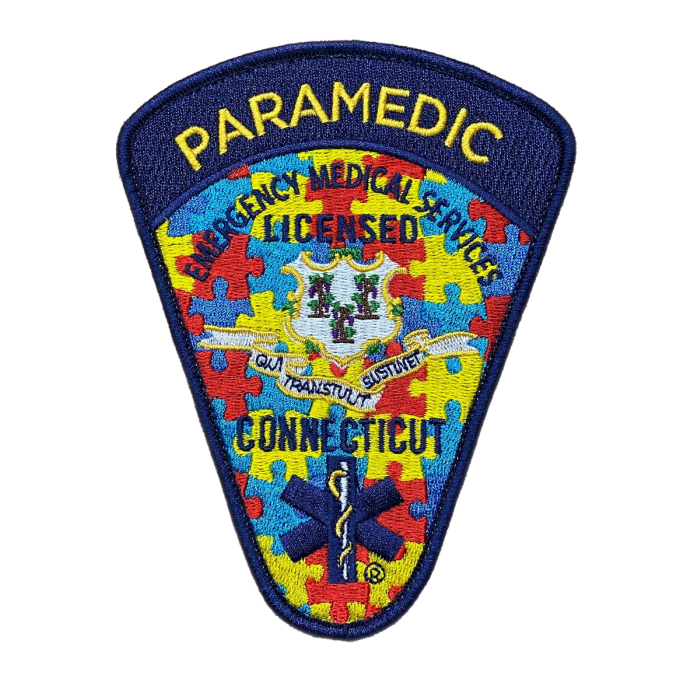 Connecticut Autism Awareness Paramedic Patch with pre-attached velcro -  SAVELIVES