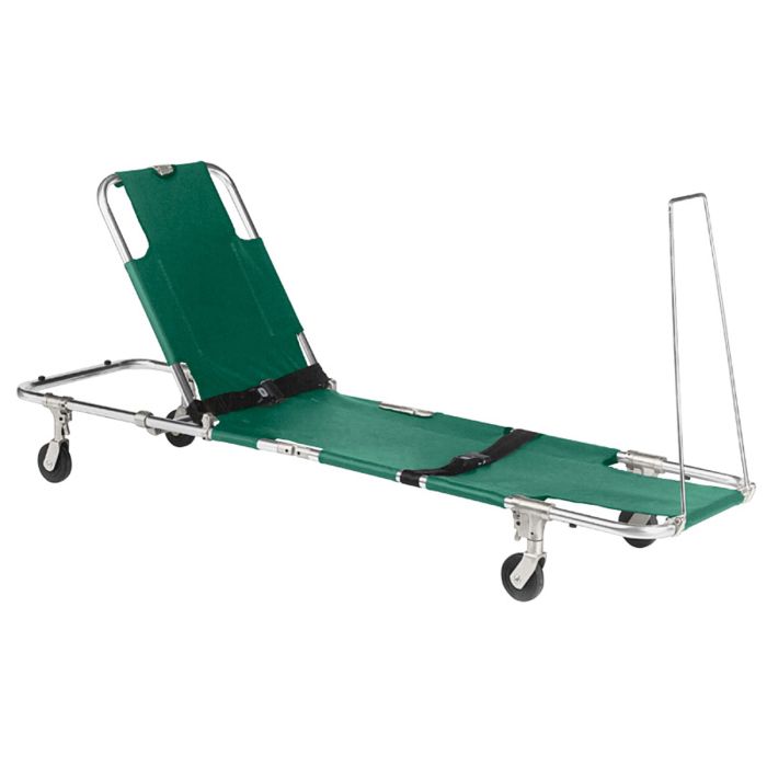 EASY FOLD Swivel Wheeled Stretcher with Adjutable Back Rest