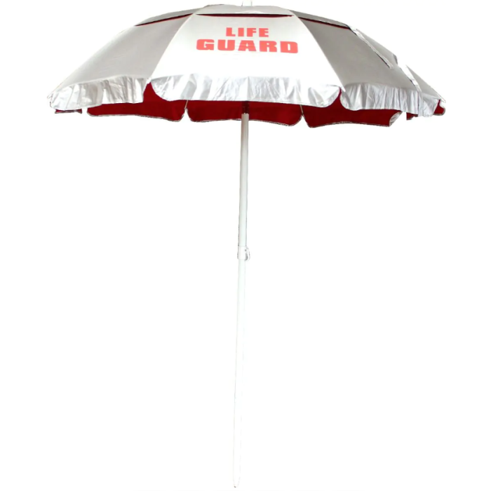KEMP USA SILVER/ RED WITH GUARD WIND UMBRELLA