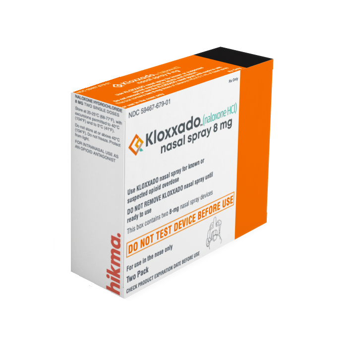 Naloxone HCI Kloxxado Nasal Spray 8mg 2 per Box