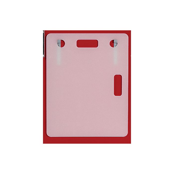 Plastic cardiac board and painted aluminum mounting brackets 