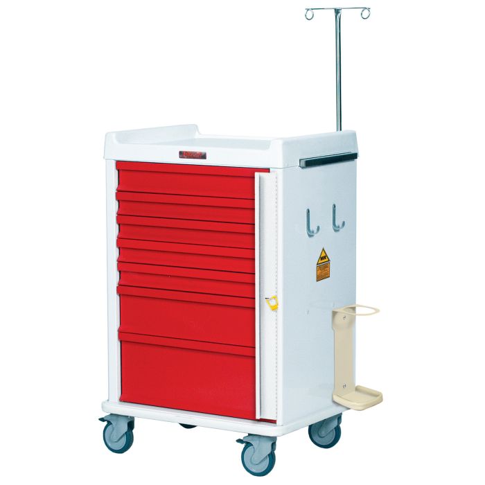 MR-Conditional, Seven Drawer Emergency Cart, Breakaway Lock, Specialty Package