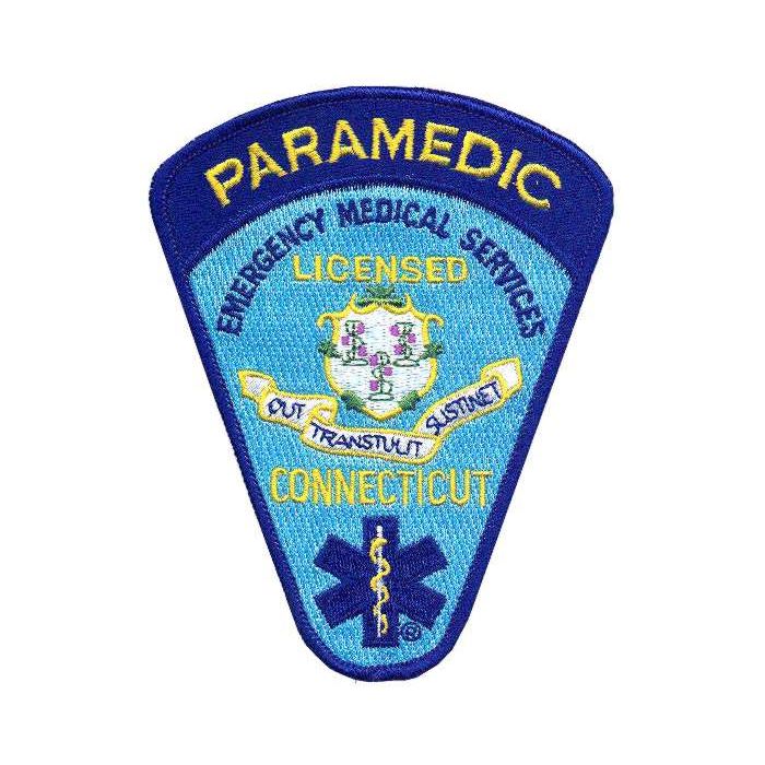 Connecticut Certified Paramedic Patch with Attached Rocker Connecticut Certified Paramedic Patch with Attached Rocker